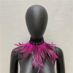 32cm Luksuslik Punk Feather Choker Pits Sule Kaelakee Gooti sulgedest Sall