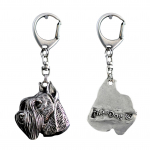 Schnauzer I - Silver-plated key ring with dog, handbag decoration, backpack pendant by Art-Dog brand