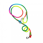 Vastupidav k&auml;ed-vabad koerarihm Nailonist peegeldav lemmikloomade koerte keti veotrossi juhtmed jooksutreeninguks v&auml;ikestele keskmise suurusega koertele must