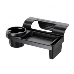 Autoakna panipaik koos topsihoidjaga Universaalne lihtsalt paigaldatav multifunktsionaalne autosalongi telefonihoidikuga must