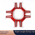 Alumiiniumisulamist 90&deg; t&auml;isnurga klamber isetehtud klaasist kalapaagi/pildiraamide jaoks Red Zinc-Aluminum Alloy