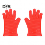 1 paar silikoonkindaid kuumakindlad ahjukindad tepitud voodriga libisemiskindla tekstuuriga k&auml;epidemega k&ouml;&ouml;gikindad grillimiseks k&uuml;psetamiseks M punane