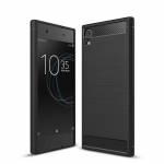 L&ouml;&ouml;gikindel &uuml;mbris Sony Xperia XA1 G3112 G3116 telefoni kate Silikoonist harjatud &uuml;mbrised Sony Xperia XA1 s&uuml;sinikkiust &uuml;mbrisele Xperia XA1 must