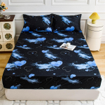 Lilletr&uuml;kis Deep Pocket kuninganna voodilinade komplekt - 3 arvutit pehmest mikrokiust kuninganna voodilinad Deep Pocket pleekimiskindlad voodipesu linad ja padjap&uuml;&uuml;rid 180x200+25cm+2 pillowases