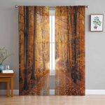 S&uuml;gisp&auml;ikeseloojangu Mets L&auml;bipaistvad kardinad lastele Magamistoa Elutoa Voile Aknakardinad T&uuml;llkardinad W135 x H114cm