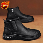 Moodsad soojad k&uuml;lmakindlad slip-on meeste lumesaapad, anti-fliis, mugavad, paks karusnahk, v&auml;lijalatsid matkamiseks, uued meeste talvesaapad 39