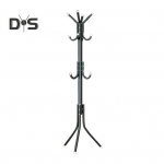 Riidenagi 12 konksuga, eraldiseisev riidenagi esikusse, koridori, magamistuppa ja kontorisse, metallist riidepuu hoidja mantlitele, m&uuml;tsidele ja kottidele must