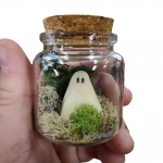 Kummitused purgis, helendavad kummituskujukesed sambla-klaasdekooriga, lemmikloomas Spooky In Dark Adopt Ghost Dome Decor Glow No C9u5