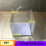 Juustuvaht ruudukujuline plastkarp Cupcake l&auml;bipaistev koogikohver k&auml;epidemega Pulmasoovid Pakend puus&auml;rkide k&uuml;psetamise tarvikud