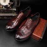 Goodyear Suurused Nahast Kingad &Auml;ri Kleidi Nahast Kingad Meeste Briti Retro Pesemata Nahast Kingad Pulmakleidiks Kingad 43 tumepruun v&auml;rv