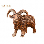 Messingist kitse kujuke Vintage pika sarvega lambamudel Miniloom metallist kuju skulptuur t&ouml;&ouml;laua Feng Shui t&ouml;&ouml;laua kaunistus pronksi