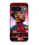 Coque - Lewis Hamilton Ferrari - Google Pixel 9 - Souple - Silicone - Noir
