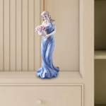 Daami kuju dekoratsioon peen k&auml;sit&ouml;&ouml; keraamiline t&uuml;druku skulptuur naise figuriin raamaturiiulile festivalidele lauale siseruumides kontorisse