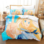 3D-prinditud anime suveaeg renderdus Ushio voodipesukomplekt poistele t&uuml;drukutele kaksik queen-suurus tekikate padjap&uuml;&uuml;r voodi lapsed t&auml;iskasvanu 135x200cm 2pcs beige