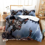 Horizon Zero Dawn Voodipesukomplekt &Uuml;hekohaline Kahekohaline T&auml;issuuruses Kuninganna Kuningas Suurus Voodikomplekt T&auml;iskasvanu Laps Magamistuba Tekikotikomplektid 3D Anime voodilina komplekt EU Single 135x200cm