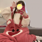 Talvine soe flanellist pidžaama anime onesie t&auml;iskasvanutele loomapidžaama komplekt naistele meestele karu &ouml;&ouml;riided cosplay halloween j&otilde;ulud kombinesoon S