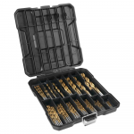 Keerdpuuride komplekt Roostevastane Kulumiskaitse 1/4 -1/16 Puurid Aukude puurimise t&ouml;&ouml;riistad 99 tk Kiirteras Titaaniga kaetud