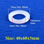 10 tk/partii toidukvaliteediga silikoontihend ID2 ~ 50 mm OD5 ~ 70 mm k&otilde;rge temperatuurikindlusega tihendir&otilde;ngas veejaoturi veetoru liite tihend 40*60*3mm (10 Pieces)