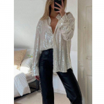 Naiste kevad- ja suvep&uuml;kste s&auml;rk l&auml;ikiva rev&auml;&auml;riga pikkade varrukatega lahtised suured pikad varrukad 3XL