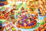Epoch 1000 t&uuml;kiline pusle Disney pusle Kaunistus Kollaaž Chip Dale tee x liimi ja spaatliga koos kaunistuskleebisega EPOCH 'n yellow