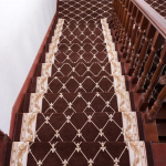 WTEMPO Mittekleepuv Isekleepuv libisemisvastane trepimatt Tahke majapidamises kasutatav astmepadi Vintage Euroopa stiilis trepivaip 26*75cm kohv