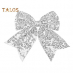 Hair Barrette Double-layered Solid Color Sequin Anti-slip Retro Hair Decoration Princess Style Dating Party Ponytail Clip Hair Accessories punane