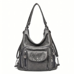 Vintage Crossbody hulkurkott, retro &otilde;lakott, naiste moodne k&auml;ekott ja rahakott edasi-tagasi reisimiseks must