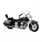 Metallist Kolmerattaline Mootorratta Figuur Kuju 16x6.5x8.5cm Retro K&auml;sit&ouml;&ouml; Lastele Kingitus silver and black