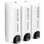 Kolmekordne 350 ml du&scaron;&scaron; vanni &scaron;ampooni dosaator seinale kinnitatav du&scaron;igeeli losjooni dosaator vedelseebi konteiner Vannitoa tarvikud valge