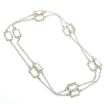 White Topaz Ethnic 925 Sterling Silver Jewelry Necklace 36 l4z13