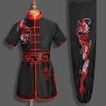 Hiina Mehed Naised Tikitud Draakon Kung Fu Tai Chi Spordijakk P&uuml;ksid Komplektid Pehme 170cm black
