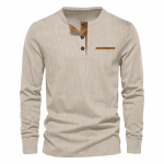 Kevadine uus vabaaja meeste velvetist Henley s&auml;rk meeste pikkade varrukatega Slim T-s&auml;rk M