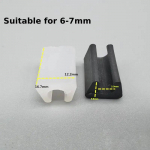 10 tk U-kujulised p&otilde;randaliigendid M&ouml;&ouml;blijalad Plastikust ristk&uuml;lik libisemiskindlad toolijalad Korgid P&otilde;randakaitse tooli jalapatjade katted Black