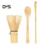 Bambusest Matcha vispel teekorki teelusikaga K&auml;sitsi valmistatud traditsiooniline Jaapani Chaseni segamispintsel Matcha tee jaoks Natural Bamboo Matcha Segaja Unikaalne 1 Set