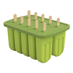 Leeseph Popsiclesi vorm, korduvkasutatav, kergesti vabastatav silikoonist omatehtud j&auml;&auml;masin, 50 paprikapulgaga vormialused, suvekingid