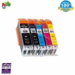 5 tindikassetti kiibiga, &uuml;hilduvad Canon PGI-570 CLI-571 jaoks Pixma TS5050 TS5051 TS5053 TS5055 TS6050 TS6051 TS6052