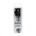 Marqueurs &agrave; peinture acrylique - P&eacute;b&eacute;o - Set de 2 - Noir et Blanc - Pointe ronde 1.2mm - Multi-supports