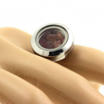 Pierres et Min&eacute;raux. Bague Tourmaline multicolore brut. Taille ajustable.