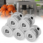 5 tk 2GT 20T alumiiniumsulamist hammasratas s&uuml;nkroonne ajastusrihmaratas 3D-printerile 5mm