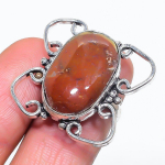 Red River Jasper Handmade 925 Sterling Silver Jewelry Ring Size 7 k1t82