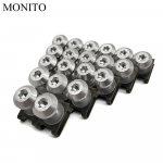 20pcs M6 Motorcycle Fairing Bolts Nuts Kit Body Fastener Clips Screws For Aprilia RSV MILLE RSV4 TUONO Benelli tnt600 must