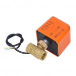 DN15 2-tee 2-juhtmeline elektriline kuulventiil Tavaliselt avatud Messingist kuulventiil 12-tollise torukeermega AC220V