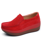 Mood S&uuml;gis Kevad Naiste Lamedad Kingad Platvormiga Tennised Kingad Naine Nahk Suede Vabaaja Kingad Slip-on Lamedad Kontsad Creepers 35
