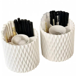 P&ouml;&ouml;rlev meigipintslitopsi hoidja hoiukarbi korraldaja Mitmefunktsionaalne lauaarvuti kulmupliiatsi meigipintsli hoidja