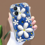 Armas koomiksimustriga kreemjas tekstuuriga korpus, lainelise servaga pehme silikoonkaanega telefoni&uuml;mbris Vivo jaoks Vivo Y9S valge