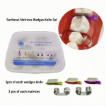 1 set Dental Matrix Wedge Guards Sectional Baffle Type Matrice Dentistry Teeth Interproximal Wedge Knife With Protection Steel Matrix 1 set