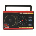 Vanamoodne laetav lauaraadio FM/AM/SW mitme sagedusribaga MP3-m&auml;ngija Vintage juhtmevaba Bluetooth-k&otilde;lar kvartskell punane