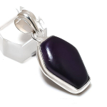Natural Purple Labradorite 925 Sterling Silver Jewelry Pendant 1.62 j3g93
