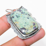 Ruby in Fuchsite Ethnic 925 Sterling Silver Jewelry Pendant 1.97 e8B19