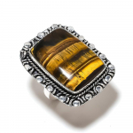 Tiger Eye Handmade 925 Sterling Silver Jewelry Ring Size 7 v1k01